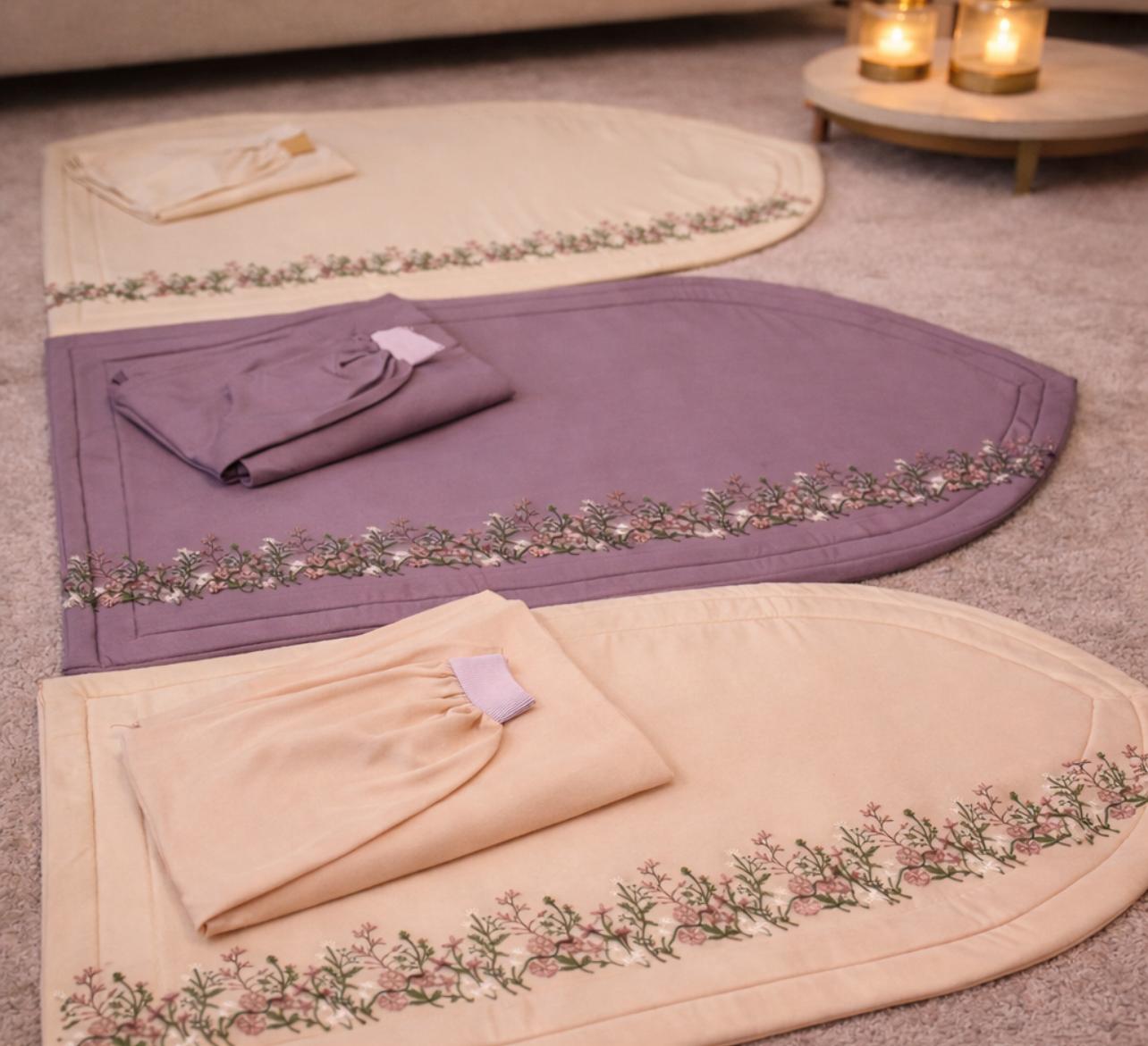 Cream Women's Prayer Mat Set